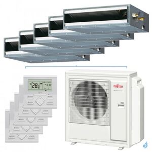 Penta split FUJITSU KLLAP AOYG36KBTA5 9.5kW tailles 20 + 20 + 20 + 20 + 25 Gainable Compact ARXG07KLLAP (x4) + ARXG09KLLAP