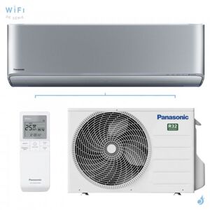 Climatiseur PANASONIC Etherea Gris Argente 2.5kW CS-XZ25ZKEW + CU-Z25ZKE Mono split WiFi Mural Inverter PAC air-air Confort