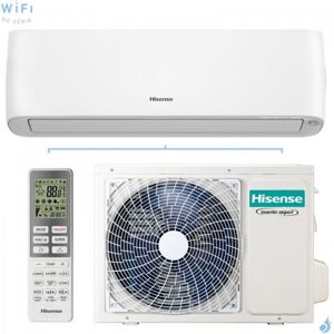 Climatiseur mono split HISENSE Mural Energy Pro Plus 2.5kW QE25XV2AG + QE25XV2XW WiFi de serie PAC air/air Inverter Silencieuse