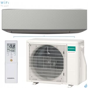 Climatiseur mono split GENERAL ASHG07KETF-B + AOHG07KETA 2.0kW Serie KE Argent WiFi de serie PAC Inverter