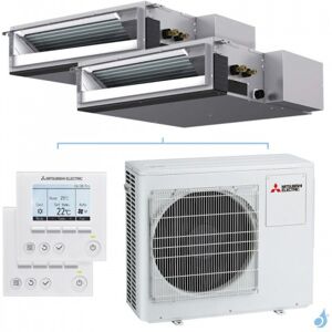 Mitsubishi Electric Climatiseur bi split Mitsubishi gainable MXZ-4F72VF4 7.2kW tailles 25 + 50 SEZ-M25DA2 + SEZ-M50DA2 avec commande PAR-41MAA