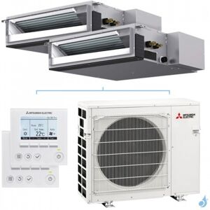 Mitsubishi Electric Climatiseur bi split Mitsubishi gainable MXZ-5F102VF2 10.2kW tailles 50 + 50 SEZ-M50DA2 + SEZ-M50DA2 avec commande PAR-41MAA