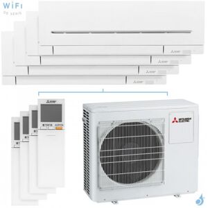 Mitsubishi Electric Quadri split Mitsubishi MSZ-AP MXZ-4F72VF4 7.2kW tailles 15 + 15 + 15 + 15 MSZ-AP15VGK (x4) WiFi de serie