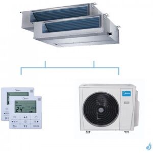 MIDEA climatisation bi split gainable gaz R32 MTIU-12FNXD0 + MTIU-12FNXD0 + M30F-27HFN8-Q 7,91kW A++