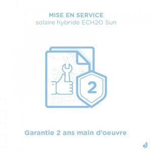 Mise en service combinee solaire hybride Daikin France ECH2O Sun - Garantie 2 ans main d?oeuvre
