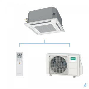 GENERAL climatisation mono split cassette 600 x 600 gaz R32 KVLA performance 3,5kW AUXG12KVLA + AOHG12KBTB A++