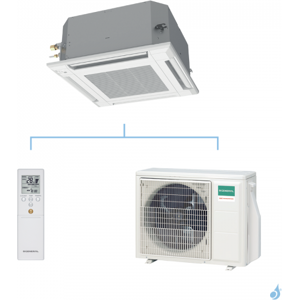 GENERAL climatisation mono split cassette 600 x 600 gaz R32 KVLA performance 5,2kW AUXG18KVLA + AOHG18KBTB A++