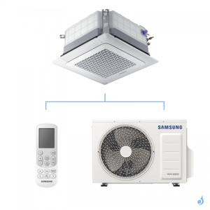 SAMSUNG Climatisation Mono Split Cassette 4 voies Wind-Free 600x600 Gaz R-32 AC035RNNDKG 3.5kW A++/A+