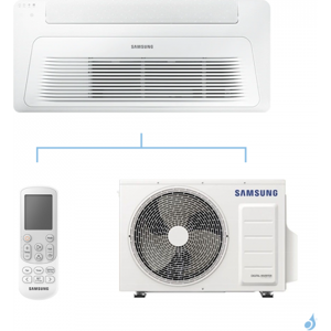 SAMSUNG Climatisation Mono Split Cassette 1 voie Wind-Free Gaz R-32 AC026RN1DKG 2.6kW A++/A+