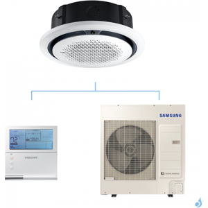 SAMSUNG Climatisation Mono Split Cassette Round Flow 360 Facade Ronde Triphase Gaz R-32 AC100RN4PKG 10kW A++/A+