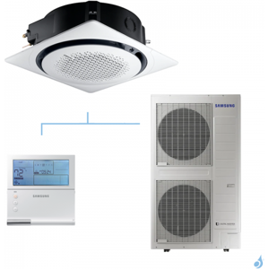 SAMSUNG Climatisation Mono Split Cassette Round Flow 360 Facade Carre Monophase Gaz R-32 AC140RN4PKG 13.4kW