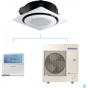 SAMSUNG Climatisation Mono Split Cassette Round Flow 360 Facade Carre Triphase Gaz R-32 AC100RN4PKG 10kW A++/A+