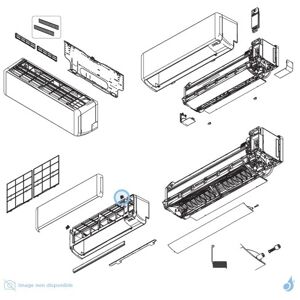 FUJITSU Clip de Grille Droit pour climatisation Atlantic Fujitsu KMCC KMTB Réf. 893524