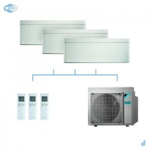 DAIKIN climatisation tri split mural gaz R32 Stylish White 5,2kW WiFi CTXA15AW + FTXA25AW + FTXA35AW + 3MXM52N A+++ - Publicité