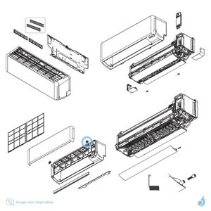 Clip de Grille Droit pour climatisation Atlantic Fujitsu KMCC KMTB Ref. 893524