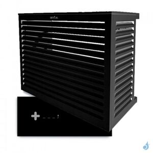 Condizionati Cache climatisation en Alu RAL 9005 Noir Fonce avec face de dessous