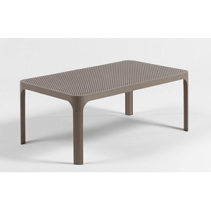 TABLE BASSE MODERNE DE SALON DE JARDIN NET TAUPE PROMOTION