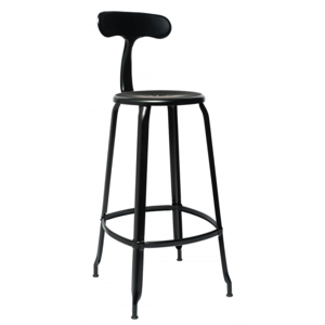 TABOURET SNACK EN MÉTAL INDUSTRIEL HORTENSE