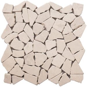 Vente uniquecom Mosaique sol et mur en marbre creme pack de 1m² 11 dalles de 30x30 cm POESY