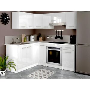 Vente unique Cuisine complete dangle Avec plan de travail 356 cm Blanc brillant TRATTORIA