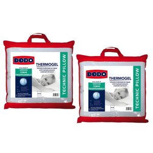 Lot de 2 oreillers DODO memoire de forme effet fraicheur 60x 60 cm FRESH