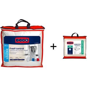 Pack DODO couette 140 x 200 cm anti-transpirante + 1 oreiller 60 x 60 cm effet rafraîchissant FRESH CONTROL