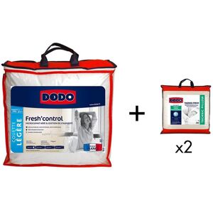 Pack DODO couette 220 x 240 cm anti transpirante 2 oreillers 60 x 60 cm effet rafraichissant FRESH CONTROL