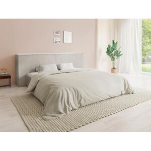 Tete de lit 220 cm Velours cotele Beige TIMANO de Pascal Morabito