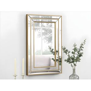 OZAIA Miroir biseaute en bois d'eucalyptus BAKOU - L. 60 x H. 90 cm - Dore