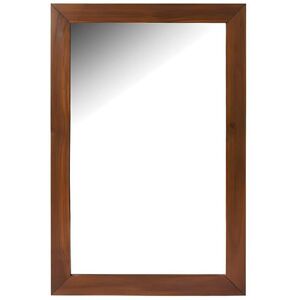 Vente-unique Miroir rectangulaire en teck fonce - 60 x 90 cm - AMLAPURA