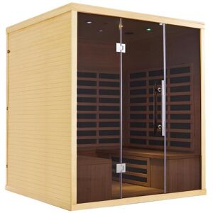 Vente-unique.com Sauna Infrarouge 4/5 places a vitres fumees Gamme Prestige TROMSO - L180P160H200 cm - 3060 W