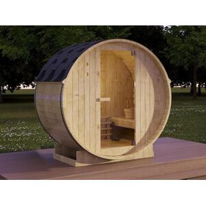 Vente-unique.com Sauna d'exterieur 2 places - L185 x P120 x H190 cm - ISOKYRO