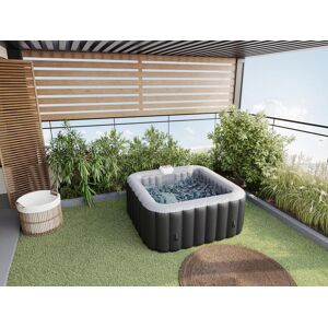 Vente uniquecom Spa gonflable carre 4 places L154 x P154 x H65 cm 120 buses dair Noir et gris B COSY II