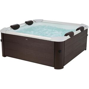 Spa semi-rigide 6 places marron avec accessoires - 120 jets - L160 x l160 x H65 cm - MAKEMO de Mspa