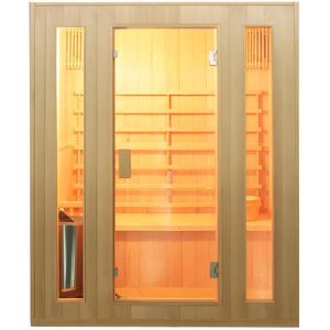 Vente-unique.com Sauna Traditionnel Finlandais 2/3 places Gamme prestige LOFOTEN II - L153P110H190 cm