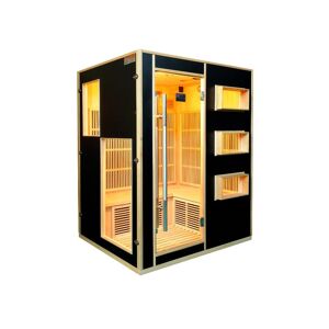 Vente uniquecom Sauna Infrarouge 34 places Gamme prestige MIKELI III L150P130H190cm 2300W Noir