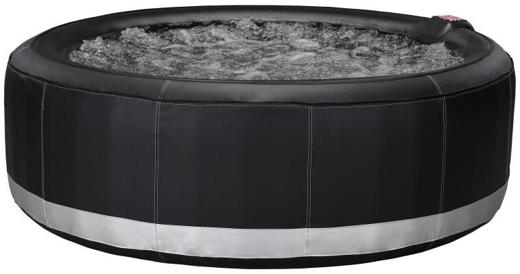 Vente-unique.com SPA gonflable 6 places BCOOL III - D203 x H65 cm - 140 buses d'air - Noir - revêtement luxe