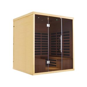 Vente-unique.com Sauna Infrarouge 4/5 places à vitres fumées Gamme Prestige TROMSO - L180*P160*H200 cm - 3060 W