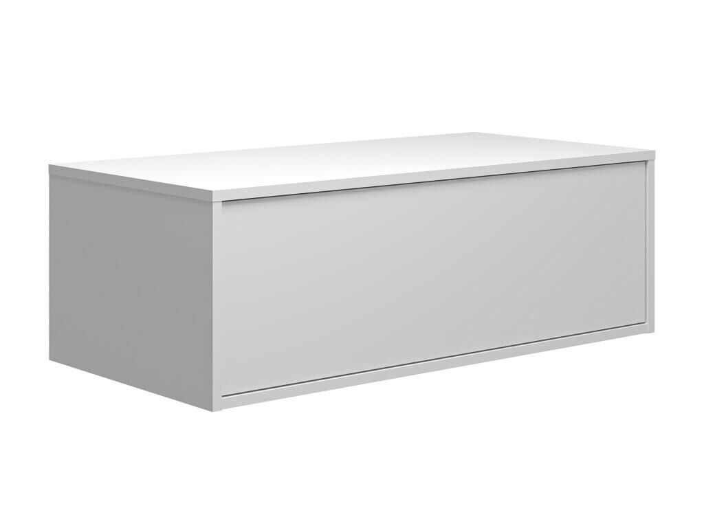 Vente-unique Meuble sous vasque suspendu - Coloris blanc - 94 cm - TEANA II