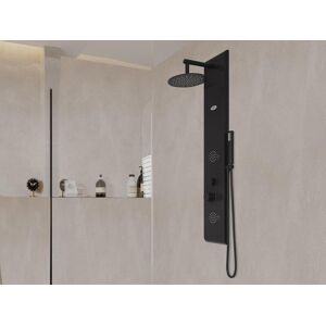 Shower & Design Colonne de douche hydromassante - noire - 20130 cm - JUBIDA