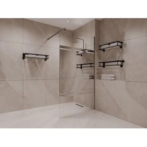 Shower Design Paroi de douche a litalienne avec effet miroir 120 x 200 cm ZENADO