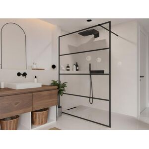 Shower Design Paroi de douche a litalienne style industriel INAYA 140x200 cm