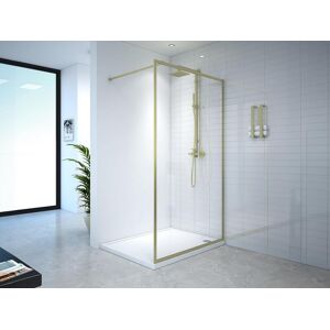 Shower & Design Paroi de douche a l'italienne - 120 x 200 cm - Dore - Verre trempe - AMBERI