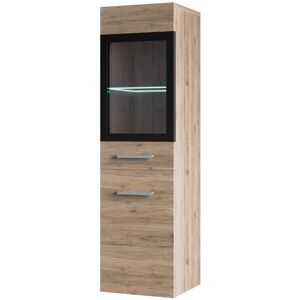 Vente unique Colonne de salle de bain avec Leds Coloris naturel clair L30 x l30 x H109 cm LAURINO