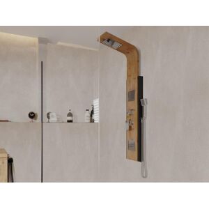 Shower & Design Colonne de douche hydromassante, pluie tropicale et panneau en bambou - 22145 cm - DALIMA