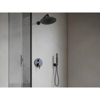 Shower & Design Ensemble de douche encastrable avec mitigeur mécanique – Noir mat – TAMISE