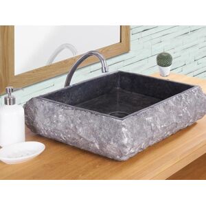 Shower & Design Vasque de salle de bain en marbre RIVER - Couleur grise