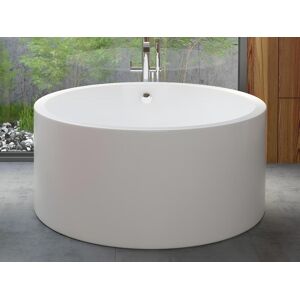 Shower & Design Baignoire îlot ronde - 165L - 130 x 130 x 58 cm - Blanche - Acrylique - LAGUNO