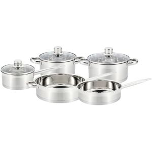 Vente-unique.com Batterie de cuisine 8 pièces AGAPE - Inox - Gris métallisé