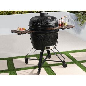 Vente unique Barbecue kamado a charbon en ceramique et bambou 67 x 85 x 120 cm AYUMI